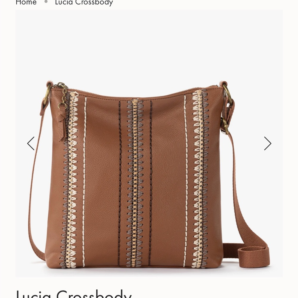 NWOT. The sax Lucia Crossbody Brown Bag.